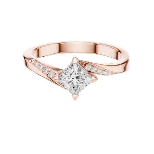 Princess Cut Lab Diamond Pave Accent Stones