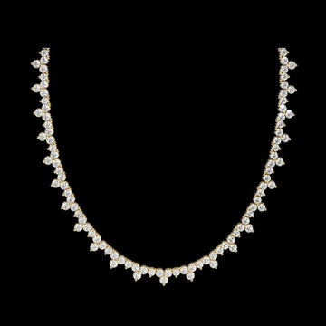 6.84 TCW Exquisite Radiant Cascade Necklace Featuring Brilliant Round Cut Lab Grown Diamonds in a Timeless Luxury Design