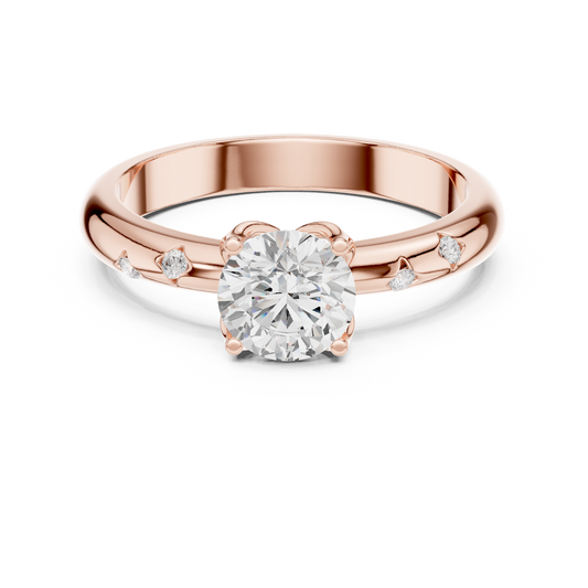 Brilliant Round Cut Lab Diamond Ring With Classic Setting