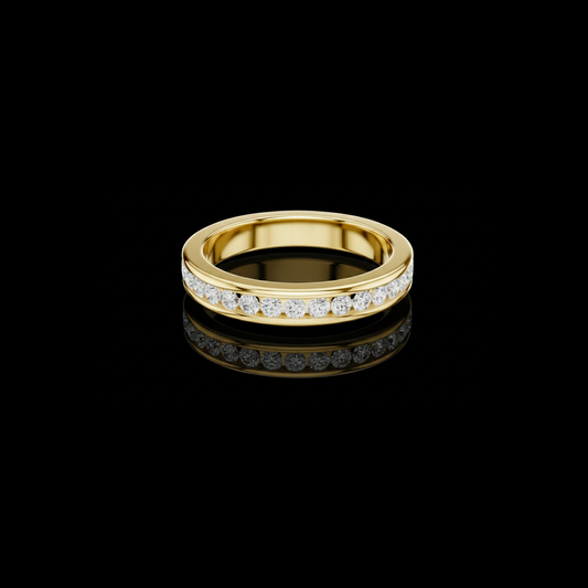 Round Lab Grown Diamond Channel Set Wedding Band