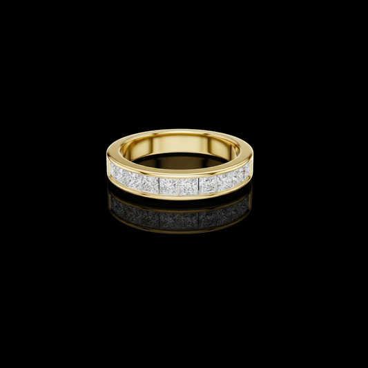 Princess Cut Channel Set Lab Grown Diamond Band
