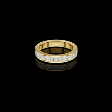 1.50 TCW Exquisite Princess Cut Channel Set Moissanite Diamond Wedding Band