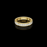 Exquisite Princess Cut Lab Diamond Channel Set Wedding Band