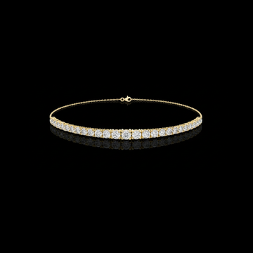 8.07 TCW Classic Gold Round Brilliant Lab Grown Diamond Tennis Bracelet for Everyday Luxury