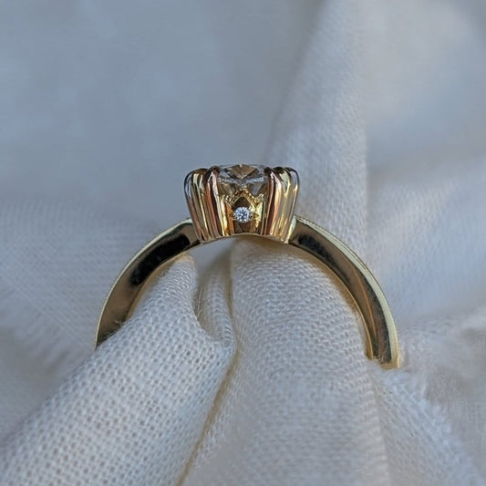 Vintage Oval Cut Lab Grown Engagement Ring