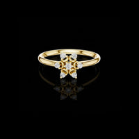 0.075 TCW Glimmer Moissanite Round Cut Diamond Ring For Love Affair