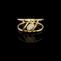 0.024 TCW Luxury Aura Eye Lab Grown Diamond Cluster Ring Stylish Jewelry For Her
