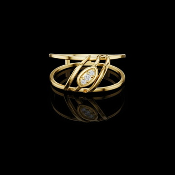 0.024 TCW Luxury Aura Eye Lab Grown Diamond Cluster Ring Stylish Jewelry For Her