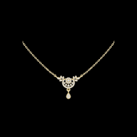Symmetrical Half Circle Statement Charm Featuring Round Moissanite