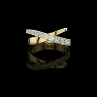 Criss Cross Round Lab Grown Diamond Wrap Ring