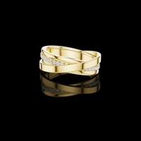Crossover Channel Set Lab Grown Diamond Wedding Band Ring
