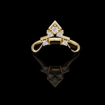 0.045 CT Royal Arc Radian Handcrafted Ring Adorned with Brilliant Lab Grown Diamonds