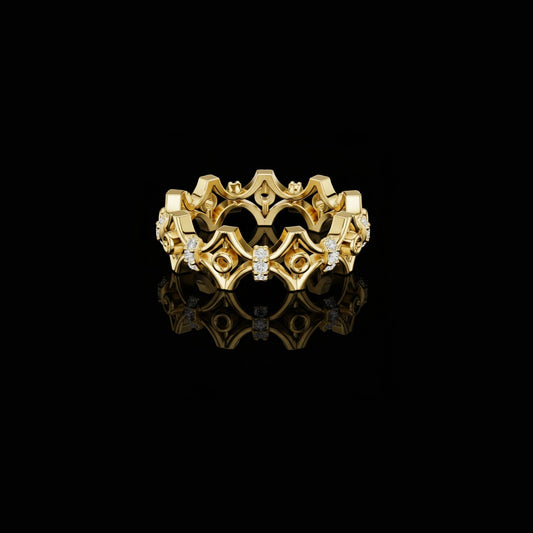 Openwork Crown Lab Grown Diamond Eternity Band