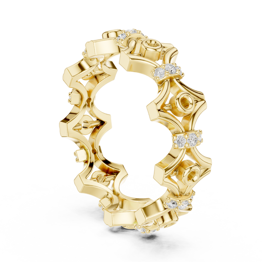Openwork Crown Lab Grown Diamond Eternity Band