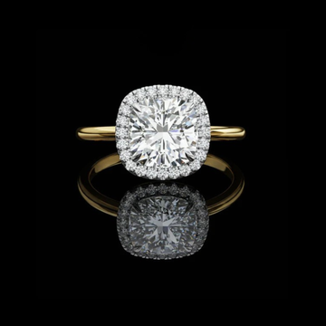 1.78 CT Cushion Cut Moissanite Diamond Halo Ring with Romantic Glow For Soft Tomorrow