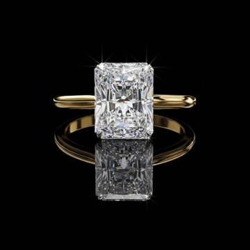 2.94 TCW Minimalist Brilliant Radiant Cut Moissanite Diamond Solitaire Ring for Women Symbol of Commitment