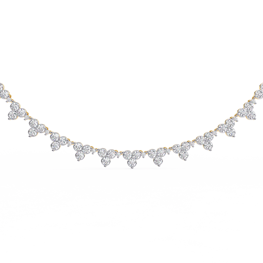 Graduated Round lab Grown Diamond Fringe Necklace