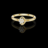 Round Lab Grown Diamond Cluster Delicate Ring