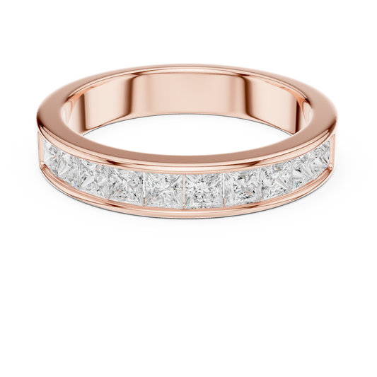 Princess Cut Channel Set Lab Grown Diamond Band