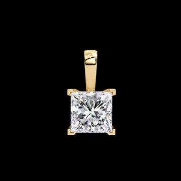 2.62 TCW Luxury Princess Cut Moissanite Diamond Pendant Set A Stunning Blend of Contemporary Style and Classic Sparkle