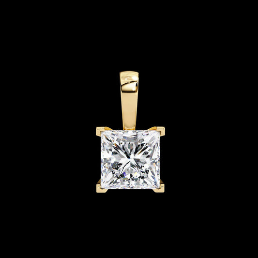 2.62 TCW Luxury Princess Cut Moissanite Diamond Pendant Set A Stunning Blend of Contemporary Style and Classic Sparkle