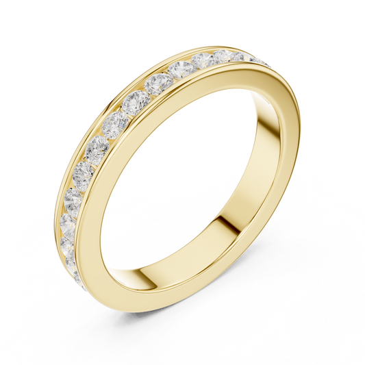 1.08 TCW Eternal Radiance Channel Set Round Lab Grown Diamond Band in High Luxury