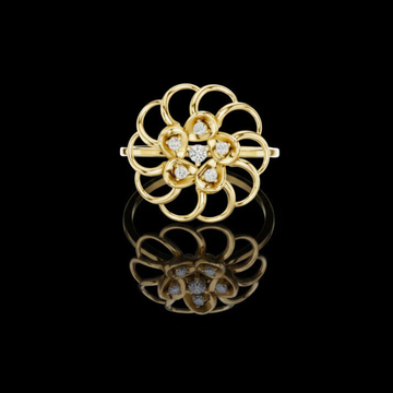 0.025 CT Radiant Floral Moissanite Diamond Cluster Ring Elegant Flower Statement Ring for Women