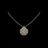 Chandelier Droplet Layering Pendant Encrusted with Multi-Stone Moissanite