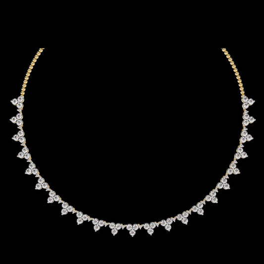Graduated Round lab Grown Diamond Fringe Necklace