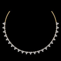 2.14 TCW Elegant Lab Grown Diamond Cluster Necklace A Sparkling Statement of Timeless Grace For Her