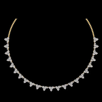 2.14 TCW Elegant Lab Grown Diamond Cluster Necklace A Sparkling Statement of Timeless Grace For Her