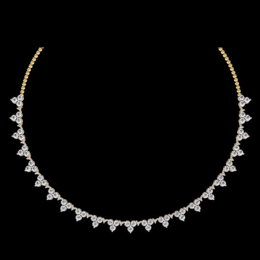 2.14 TCW Elegant Lab Grown Diamond Cluster Necklace A Sparkling Statement of Timeless Grace For Her