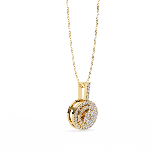 0.015 CT Luxurious Round Cut Moissanite Diamond Pendant with Ultimate Bright & Shine