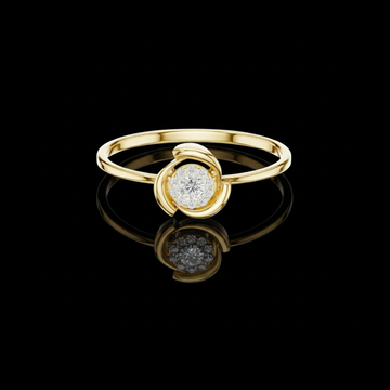 0.05 CT Gold Petal Bloom Moissanite Diamond Cluster Ring A Delicate Floral Sparkle by Ivevar Luxury