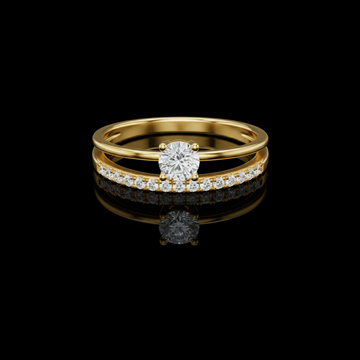 0.50 CT Timeless Radiance Moissanite Diamond Duo Ring Set with Round Center Diamond