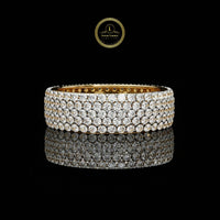 Round Brilliant Full Pave Lab Grown Diamond Eternity Band Ring