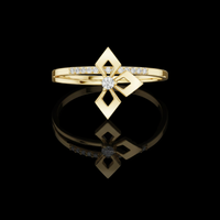 Geometric Lab Grown Diamond Split Shank Engagement Ring