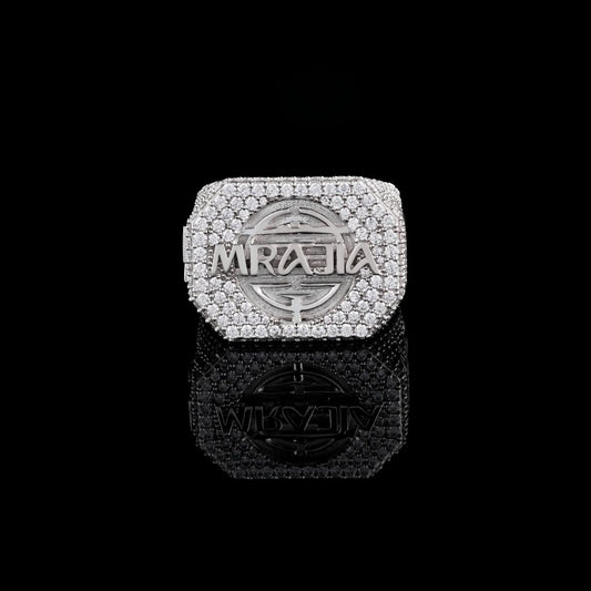 3.10 TCW Luxury Custom Ring with Moissanite Diamond Hip Hop Bling Masterpiece by Ivevar
