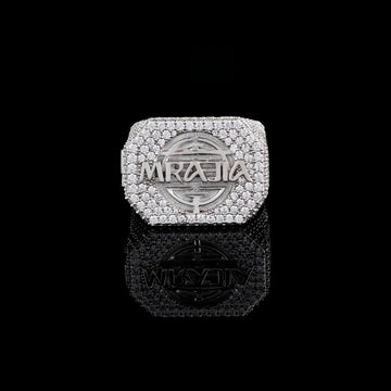 Custom Iced Out Lab Grown Diamond Signet Statement Ring