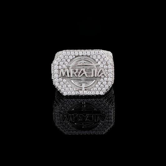 Custom Iced Out Lab Grown Diamond Signet Statement Ring