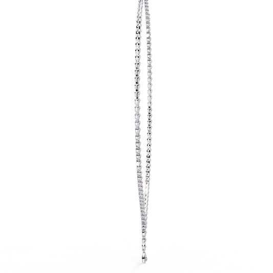 4.52 TCW Elegant Teardrop Moissanite Diamond Necklace Luxurious Tennis Chain with Dazzling Pendant