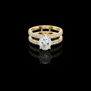 1.00 CT Graceful Moissanite Oval Cut Ring For Festive look