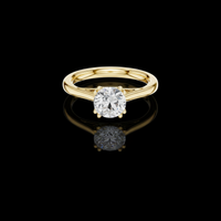 Round Cut Lab Grown Diamond Split Shank Solitaire Engagement Rings