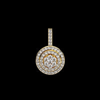 Concentric Circle Silhouette Statement Charm Featuring Brilliant Cut Moissanite