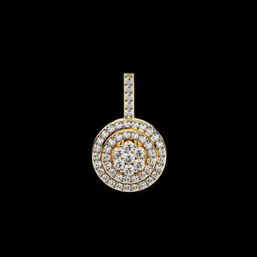 Concentric Circle Silhouette Statement Charm Featuring Brilliant Cut Moissanite