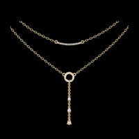 0.49 TCW Ethereal Shine Luxury Pear Cut Moissanite Diamond Customizable Necklace