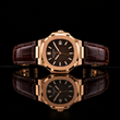 Luxury Rose Gold Watch with Brown Leather Strap Elegant Design