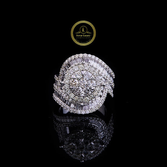 Radiant Swirl Diamond Cocktail Ring – A Symphony of  By Ivevar