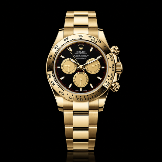 Black Reverse Panda Chronograph Tachymeter Sports Watch