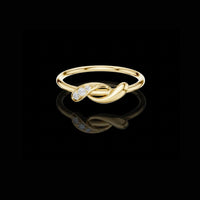 0.04 TCW Luxury Lab Grown Round Cut Diamond Knot Ring in Symbolic Love Fine Jewelry